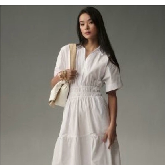 Anthropologie Sumerset Maxi Shirt Dress Edition in white, size large - Picture 6 of 9